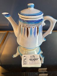 Lot 113 8' X 8' Ceramic Teapot: Charming And Functional Kitchen Decor