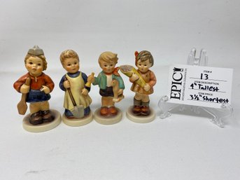 Lot 13  Hummel Goebel Figurines(first Mate, Garden Treasures, Boy W/ Horse And Horn, Sweet Offering) Vintage