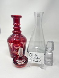 Lot 150 2 Pcs. 10' Tall Decanters