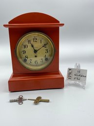 Lot 33 Adamantine Seth Thomas Mantel Clock With Bell And Gong Model 89 C 1880