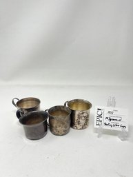 Lot 155 Empire Solid Sterling Silver Cups-set Of 4-197grams