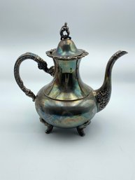 Lot 43 Antique Sterling Tea Pot 857G - 11' Tall