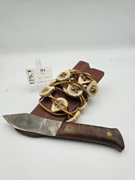 Lot 298 Walt Kneubuhler Knife: Crafted Excellence With Leather Sheath