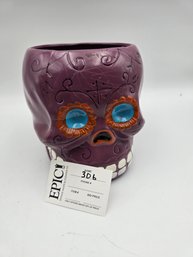 Lot 306 Day Of The Dead Skull Succulent Planter: Unique Decor Piece (#1242229)