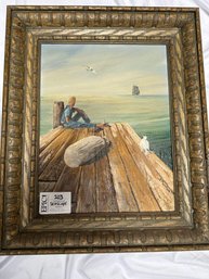 Lot 203 Sturton Seascape Painting - Captivating Ocean Artwork, Dimensions: 24' X 19'.