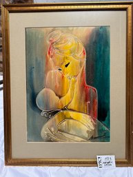 Lot 207 Mother And Child Framed Painting: Heartwarming Artwork, 22' X 27
