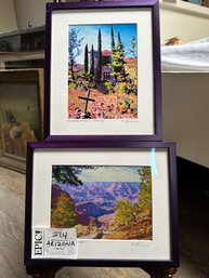 Lot 214 Patrick Lincoln Powderbox Church, & Grand Canyon, Arizona Painting: Capturing The Essence Of Arizona