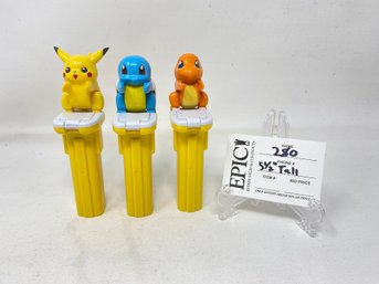 Lot 280 1998 Pokemon PEZ Dispenser Collection: Pikachu, Charmander, Squirtle