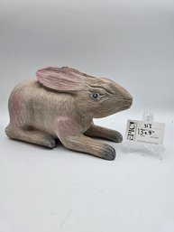 Lot 313 Hand-Carved Rabbit By APM Company Limited, Thailand Bangkok - Exquisite Artisan Craftsmanship.