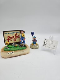 Lot 331 RonLee Clown Figurines:2005 Wonderful World Of RonLee Sign(RLS1000),L-687 58/2500, And Kelly At  Piano