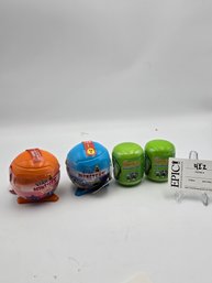 Lot 422 Pocket Friends Series 1: 2 Sealed Star Monsters Capsules  2 Ben 10 Chibi Snapz Heroes Vs. Villains