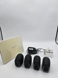 Lot 431 Netgear Security Base Station Hub With 4 Arlo 4K Cameras, 1 With Broken Lens