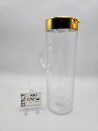 Lot 445 11 3/4' Tall Gold Lip Pitcher - Made In China