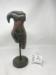 Lot 312 Vintage 15 ' Cubist Sculpture: Bold Depiction Of Femininity