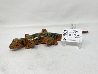 Lot 327 Arizona Handcrafted Gecko Figure: Unique Artisanal Creation