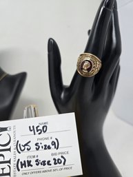 Lot 450 1863 Moundsville High School Josten 10k Ring - Us Size 9 - Hk Size 20