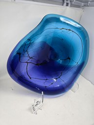 Lot 484 Exceptional Exquisite Glass Art Sculpture/Bowl With Stand Signed And Dated 2003