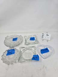 Lot 485 Set Of Ribbed Crystal Candy Bowls