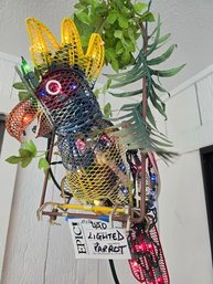 Lot 490 Dynamic Light-Up Parrot: Head Turns, Moves Forward/Back - Lighted Parrot