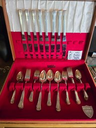 Lot 499 Boxed Set Of Rogers Silver Plate Silverware - Anti Tarnish Silverware Container