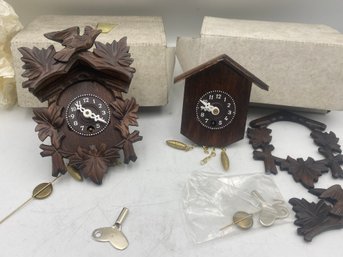 Lot 125 2 New In Box Pcs Of Cuckoo Clocks Made In Germany