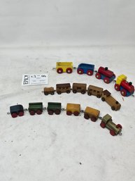 Lot 45 3 Sets Of Hand Carved Wooden Train