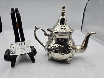 Lot 351 Vintage Moroccan Magma Silver Plated Teapot Traditional Moroccan