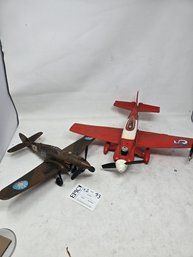 Lot 83 Toy Airplanes Testors P40 War Hawk, And Sport Trainer Testors Plane