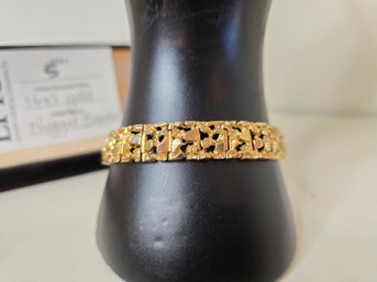 Lot 5 8 Inch Elegant Estate Jewelry 39 Grams 14k Gold Nugget Bracelet
