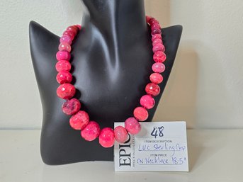 Lot 48 Radiate Style: LUC Sterling 925 Clasp CN Necklace, 18.5'