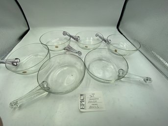 Lot 369 Set Of 6 Polish Glass Soup Bowls: Crafted With Precision In Poland
