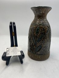 Lot 378 Mid-century Italian Ceramic Vases: Sgraffito, Fat Lava Style - Authentic Made In Italy