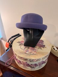 Lot 54 Vintage Wool Felt Purple Hat For Women