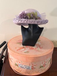 Lot 55 Vintage Purple  Easter Woven Bonnet Sun Hat Tea Party Hat