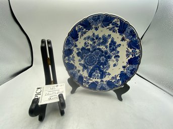 Lot 383 Delft Blue Hand-Painted Platter: Authentic Made In Holland, 1036 Design