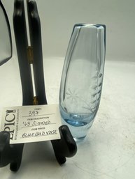 Lot 397 1963 Signed Blue Bud Vase: Vintage Elegance In Blue Glass