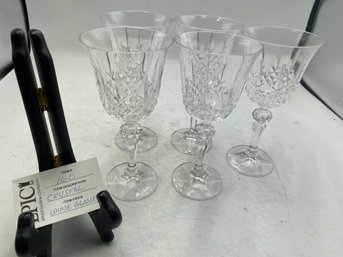 Lot 160 5 Sets Of Cristal D'Arques Longchamp Wine Glasses