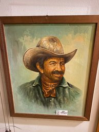 Lot 247 Vintage Midwest Style Piece Cowboy Art Signed
