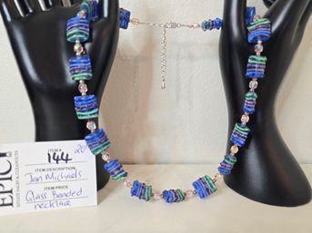 Lot 144 Stunning 20' Glass Beaded Necklace By Jan Michaels: Elevate Your Style With Elegance