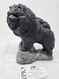Lot 295 Limeage Collection Black Chow Chow Dog Figurine - 7' X 3.5' X 7.5' (T) - Limeage C/Pink