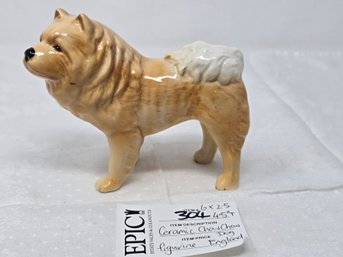 Lot 304 Collectible Vintage Ceramic Chow Chow Dog Figurine England 6x2.5 (4.5' Tall)