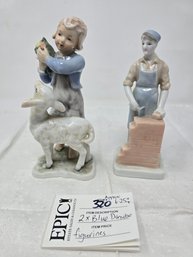 Lot 320 Collectible 2x Blue Danube Figurines 6.25'