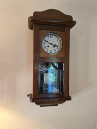 Lot 325 Vintage JDW German Wall Clock - 13x8x29'T: Timeless Elegance