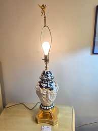 Lot 332 Antique Cherub Urn Style Lamp Base With Gold Footing 37' Tall