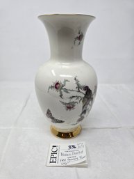 Lot 336 Bavaria Eberthal West Germany Floral Vase, Standing 6 Inches Tall And Measuring 10 Inches In Diameter.