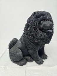 Lot 343 Chow Chow Dog Bank Crafted - Sandcast Ceramic By Bank Makers Of America, Measuring 5.5x9x9 Inches.