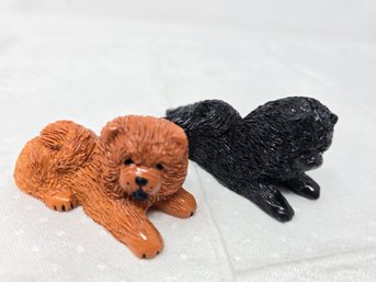 Lot 348 Set Of Chow Charms By Darlene 91, Black Largest Charm Measuring 4x1.5x1.5 Inches.