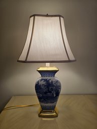 Lot 187 Zoological Spode Blue Room Collection 1838 Lamp: Porcelain Lighting- 27' Tall X 5 1/2x4' Base Spode