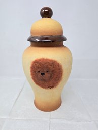 Lot 353 The Chow Dog Ginger Jar By Parlene McKean 7.5x7.5x13.5