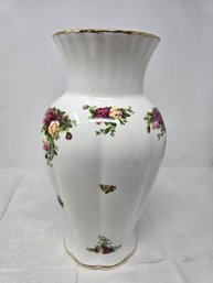 Lot 362 Timeless Elegance: Royal Albert Old Country Rose Vase (6.5' X 12.5')